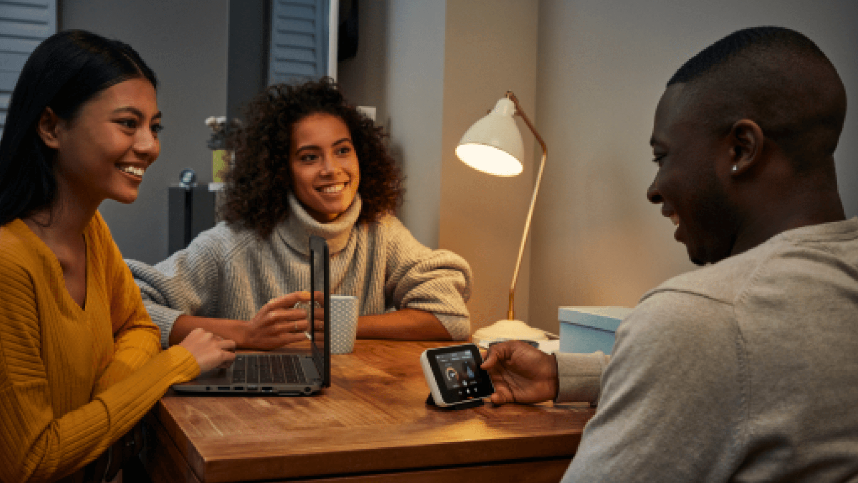 Group of people with a smart meter