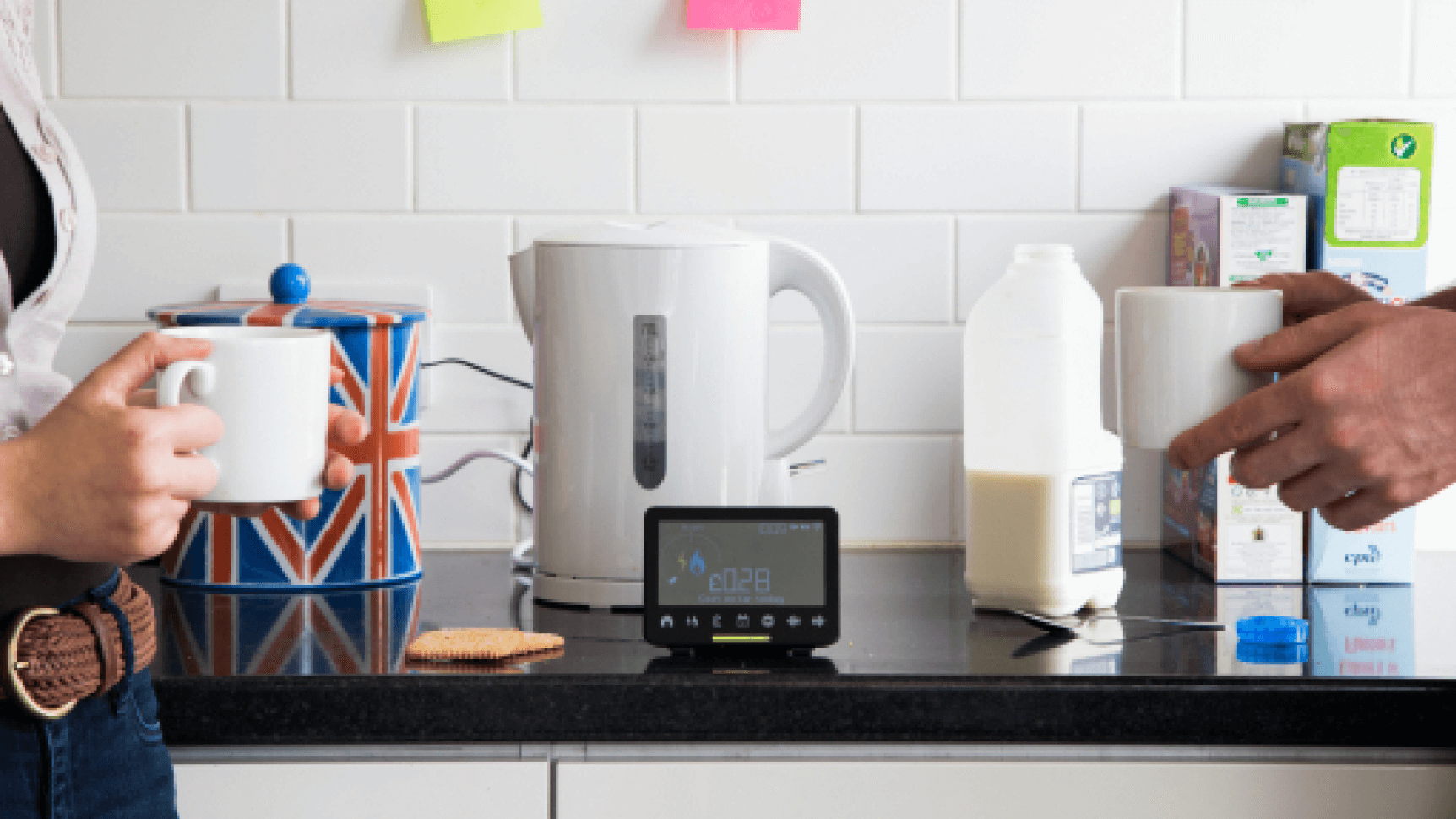 smart meter in kitchen showing a low number