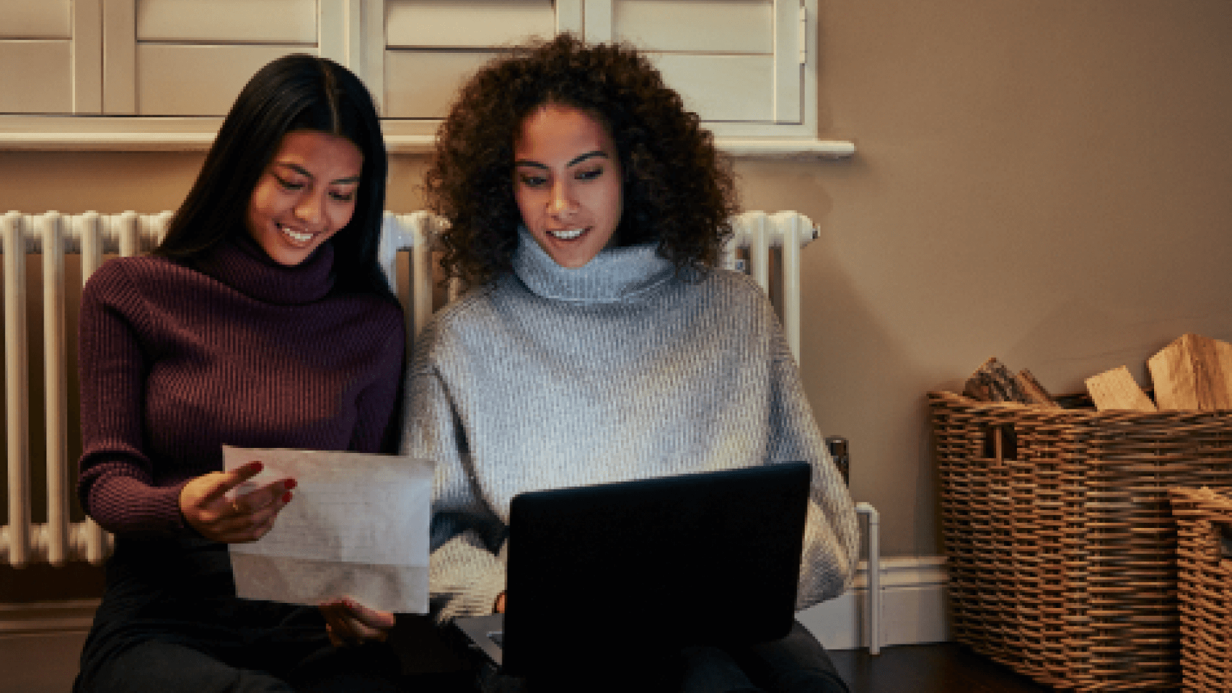 Women looking at energy bills